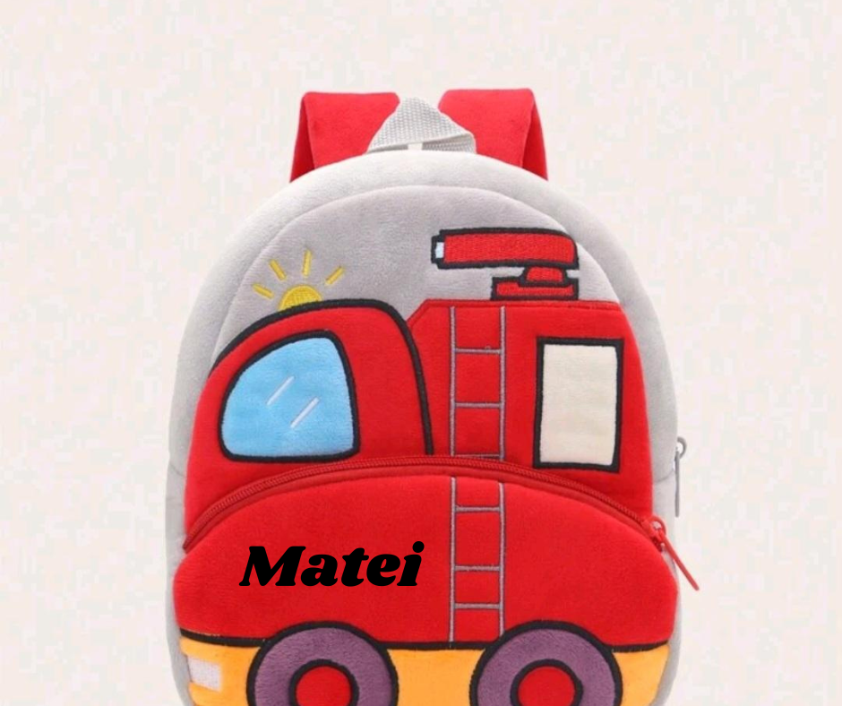 Rucsac Personalizat Plus Fire Truck, 26*24*10 cm